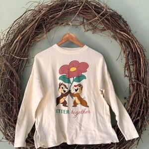Disney Best Day Ever Chip N Dale Disney Snacks waffle knit long sleeve size XS